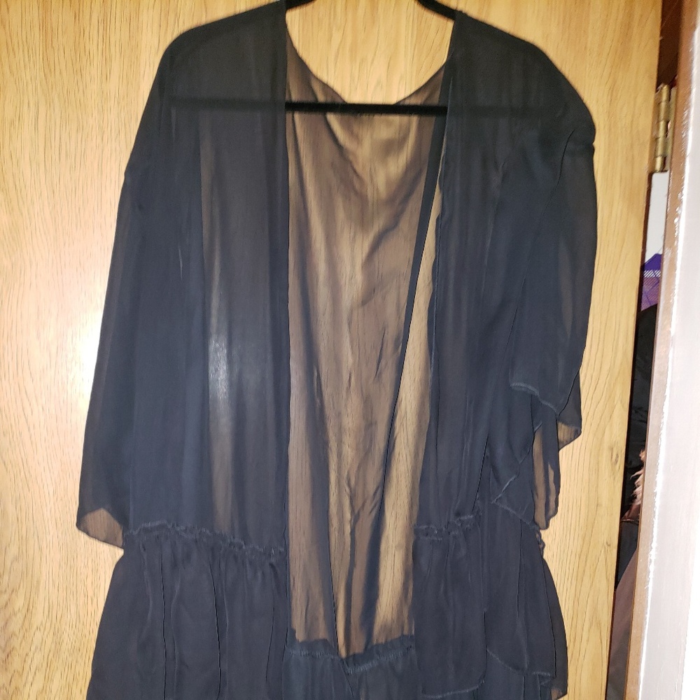 Sheer over blouse